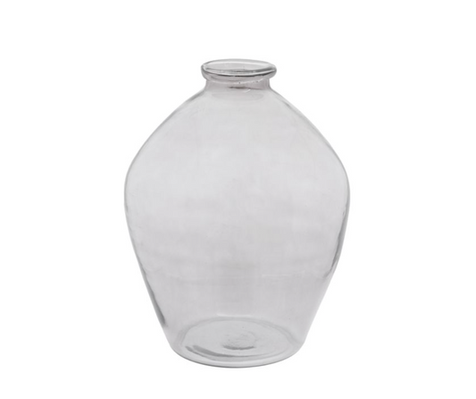 Pereda Handblown Glass Vase - Smoke