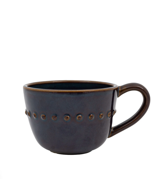 Reactive Organic Beaded Mug - Ink (Pack of 4)