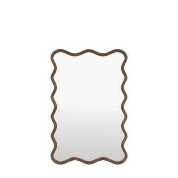 Wiggle Mirror, Walnut — product shot