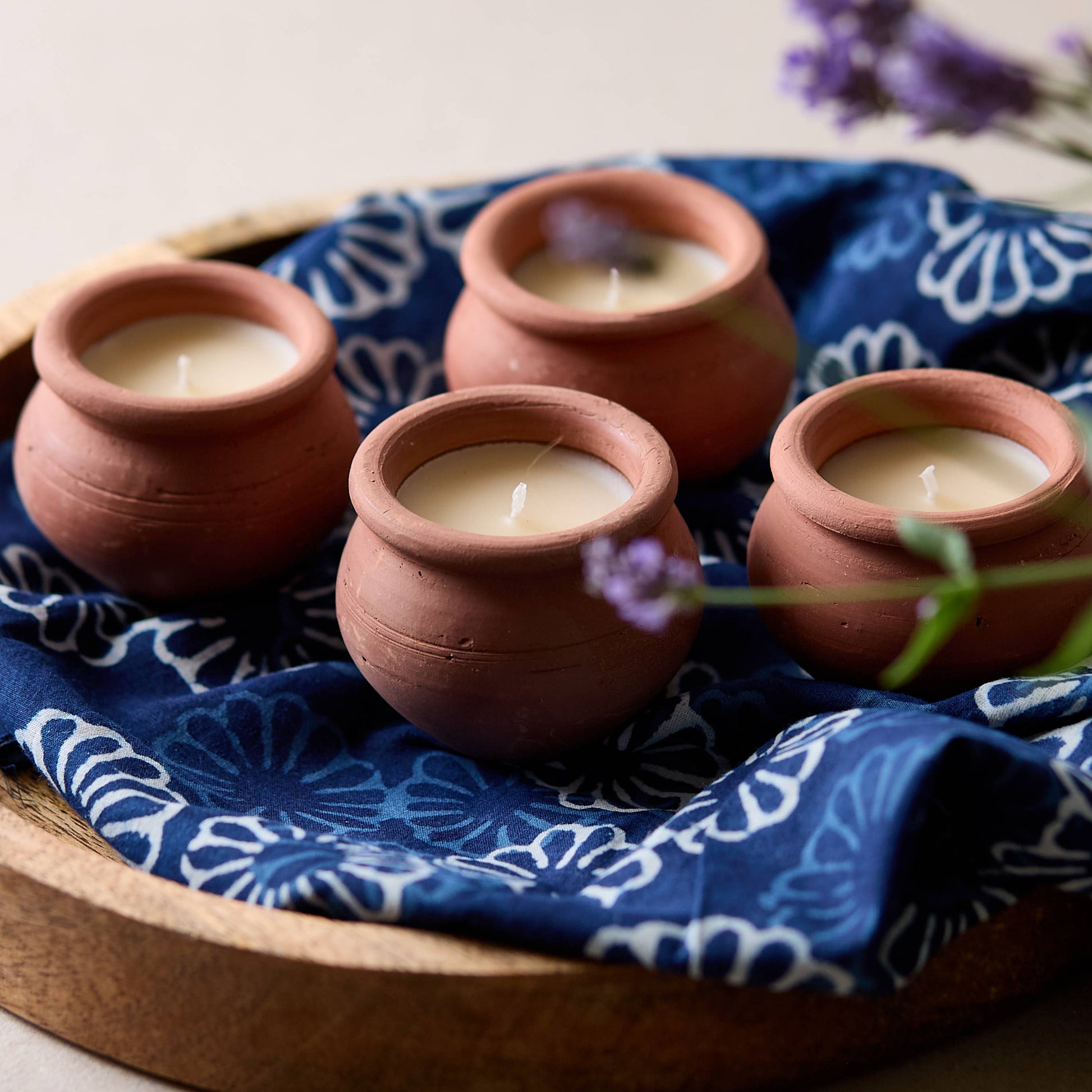 Handmade Terracotta Candles Murgan Box of 4
