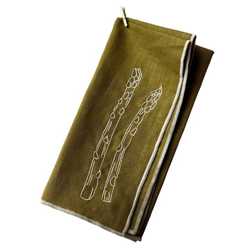 Linen Blend Napkins, Asparagus — product shot