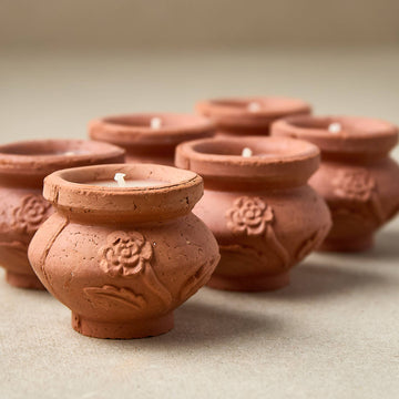 Handmade Terracotta Candles Megah Box of 6