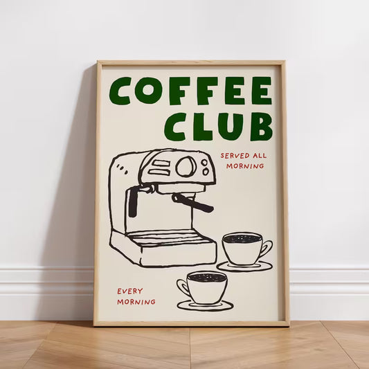 Coffee Club – Retro Kitchen Wall Art