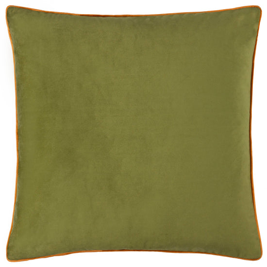 Meridian Velvet Cushion Olive Ginger