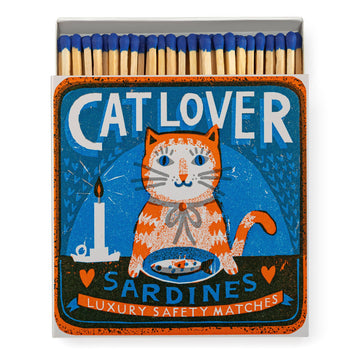 Cat Lover Square Safety Matches
