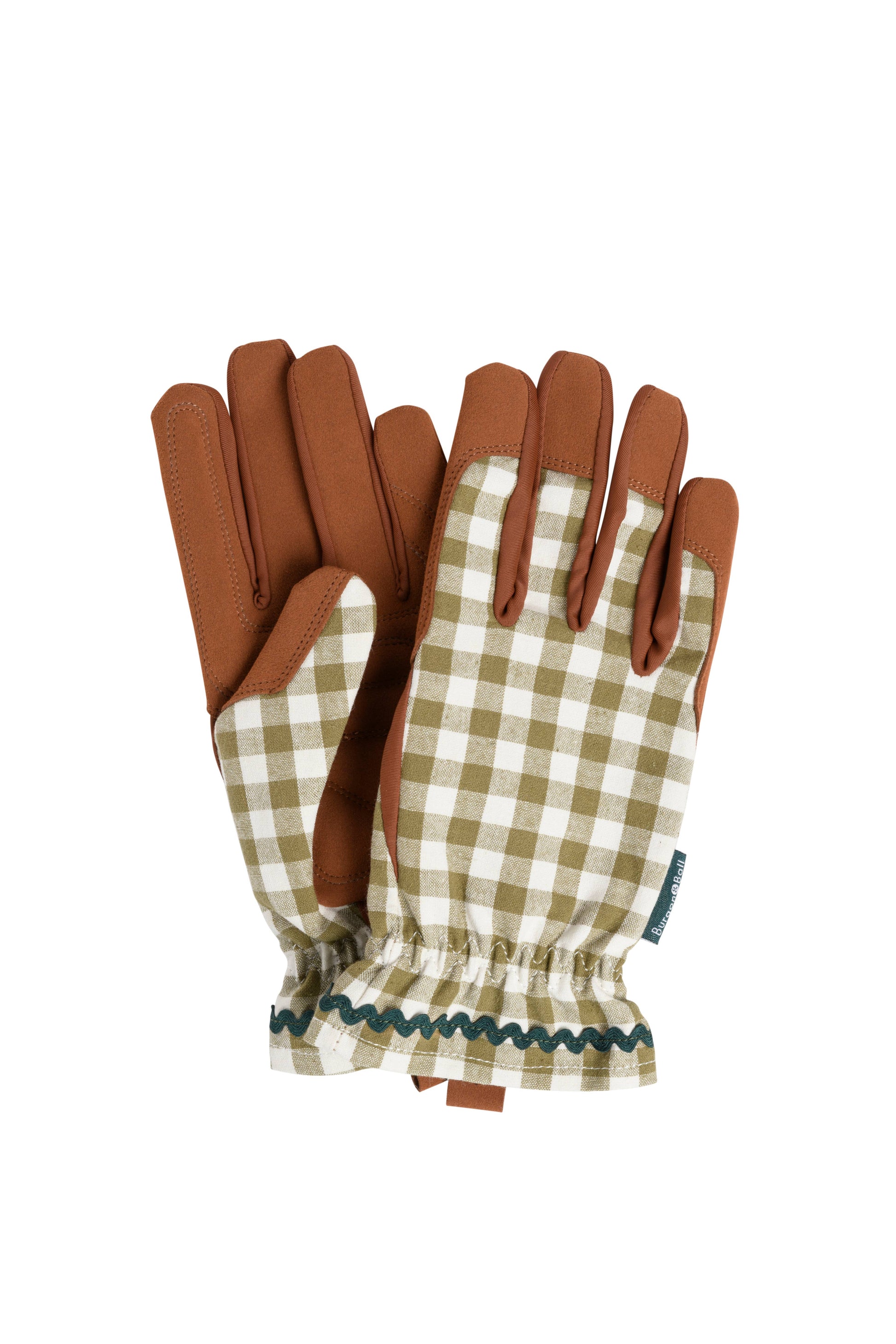 Colour Collection Gardening Gloves Olive Check