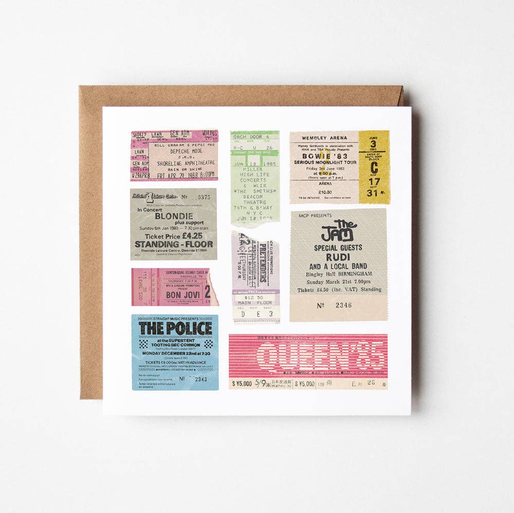 Eighties Blank Greetings Card