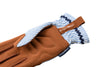 Blue stripe gardening gloves detail