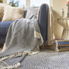 Woven Diamond Throw Navy