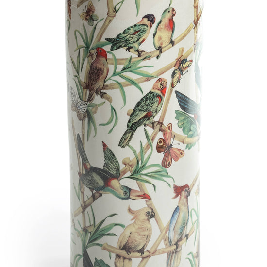 Ceramic Amazonian Birds Umbrella Stand