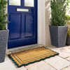 Green Scallop Border Printed Coir Doormat