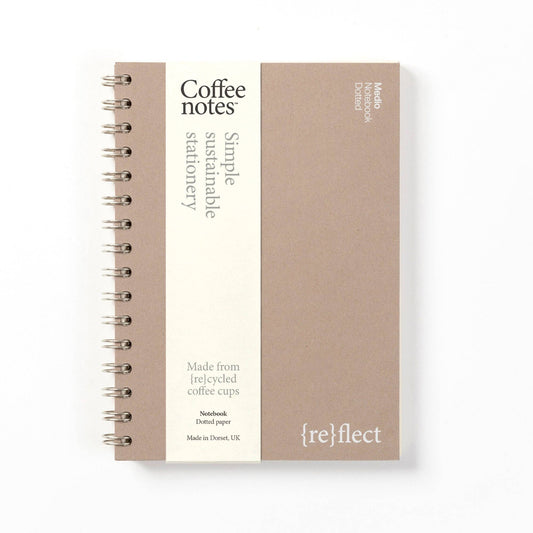 Almond Wirebound Notebook Dotted