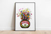 Marmite with Colourful Wildflowers Kitchen Art Print